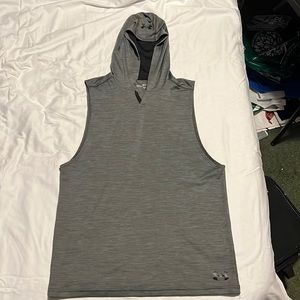 Under Armour tank top with hood | Mens medium hooded sleeveless athletic shirt